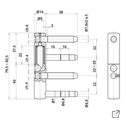 Anuba regolabile sezione con vista bloccaggio vite W.png