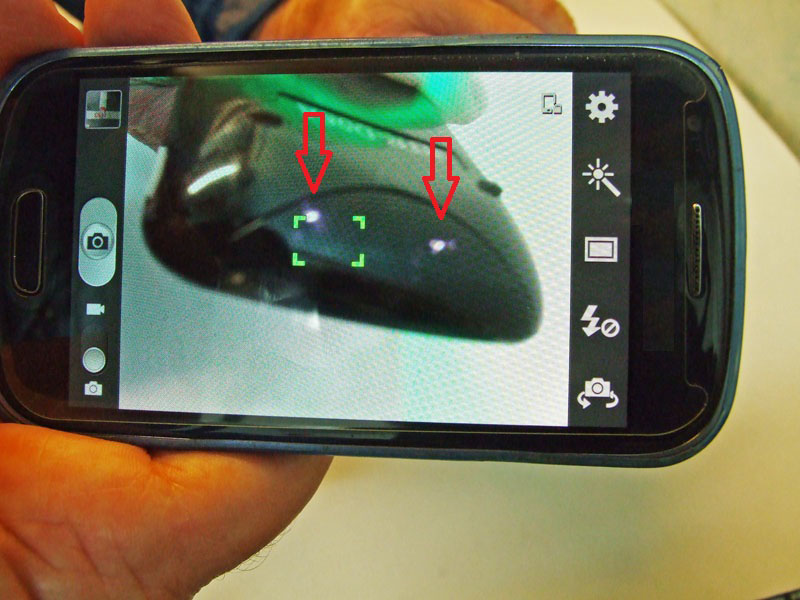 con la fotocamera dello smartphone possiamo verificare il funzionamento del telecomando