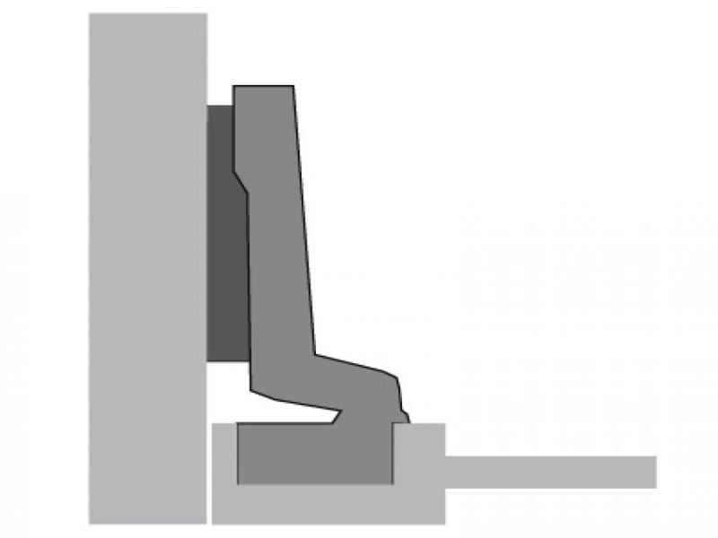 Schematic drawing of zero overlap hinge Schematic drawing of zero overlap hinge