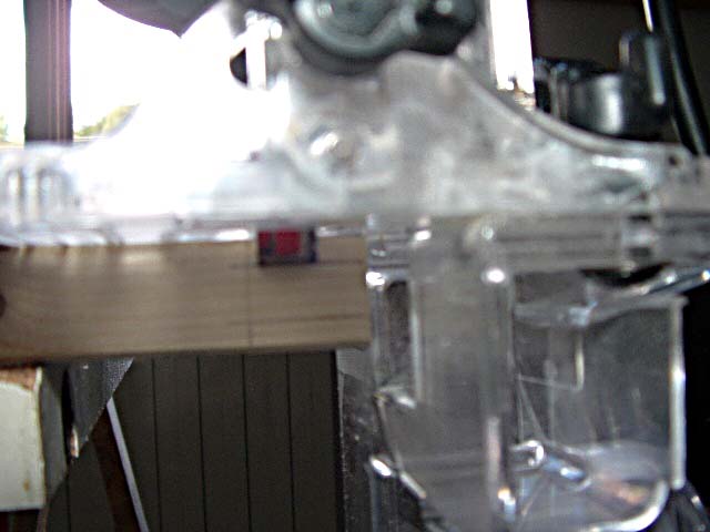 Preparazione della fresa per la lavorazione del tenone