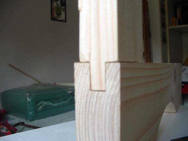 Risultato finale della giunzione a mortasa e tenone