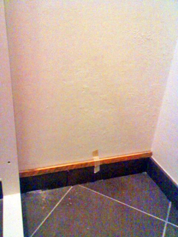 Using strips to hold the frame in place Using strips to hold the frame in place