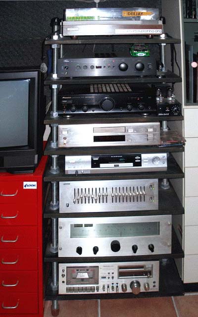 The assembled and finished stereo rack cabinet The assembled and finished stereo rack cabinet