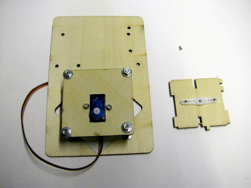 Fixed base with rotation servo and rotation base of the robotic arm Fixed base with rotation servo and rotation base of the robotic arm