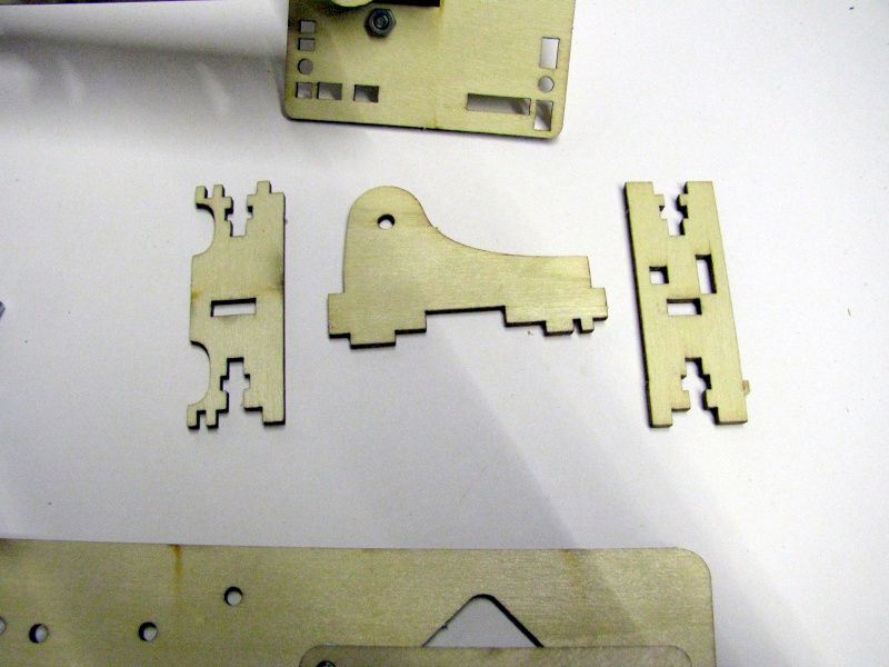Components of the support of the first segment of the arm on the rotating base Components of the support of the first segment of the arm on the rotating base