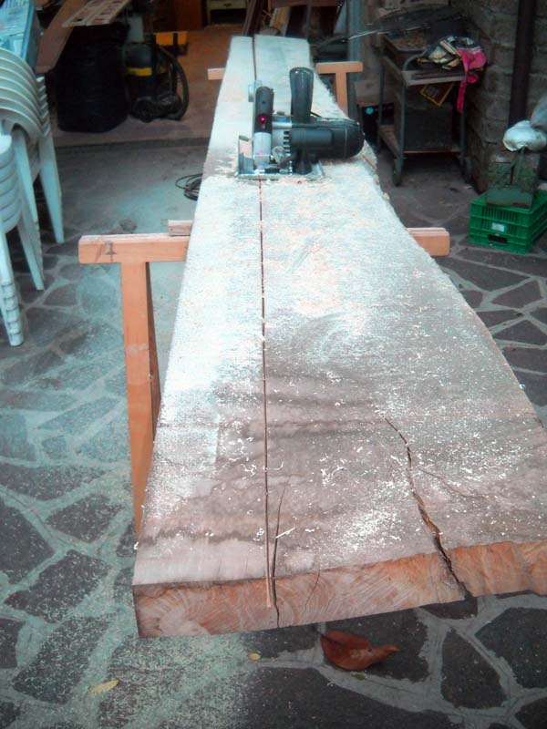 The uprights were made from a maple wood board