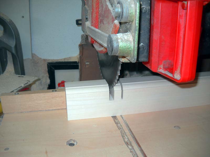 Preparing the cut-outs on the uprights