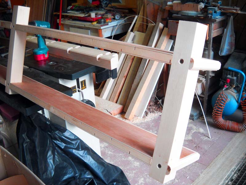 Assembling the pieces of the open bookcase