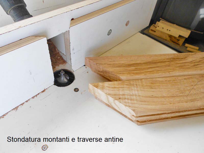 Stondatura degli spigoli interni della cornice