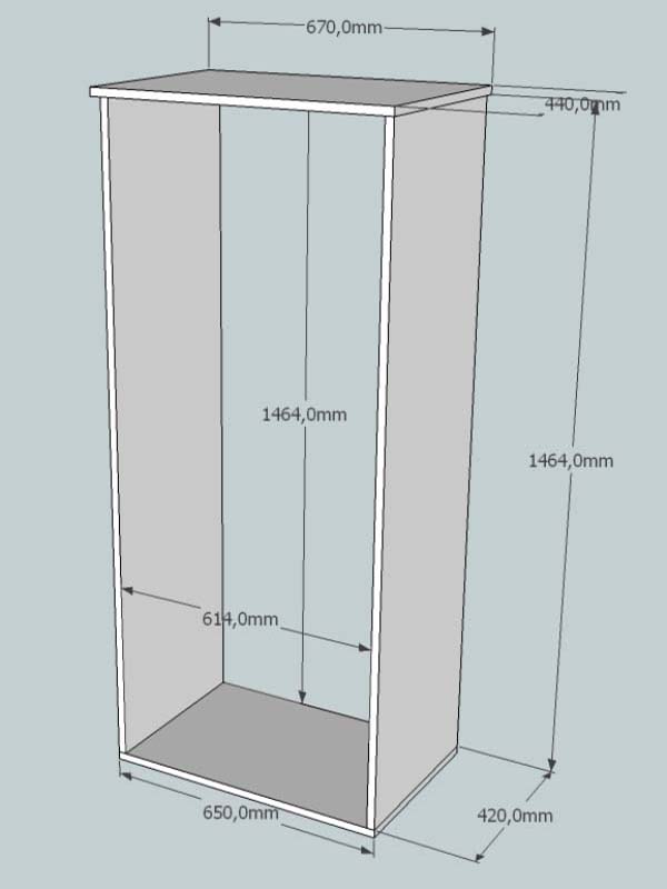 DIY Chipboard Cabinet Project Drawing