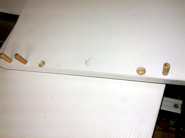 Fori svasati per boccole Dettaglio dei fori svasati realizzati per inserire le boccole delle giunzioni